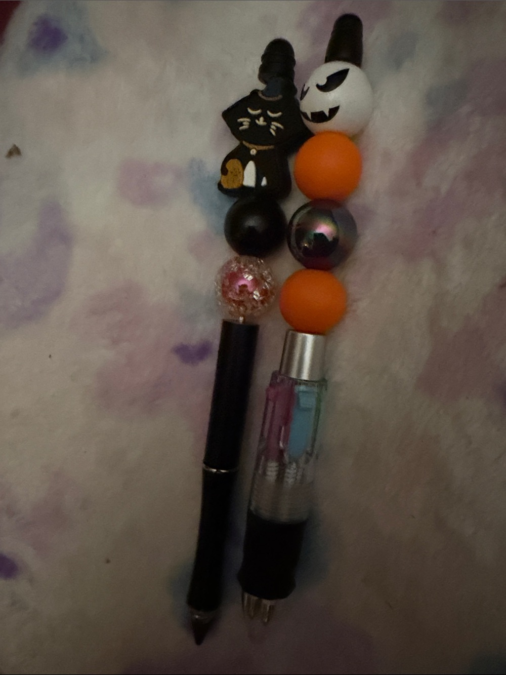 Set a two homemade Halloween pens and pencil